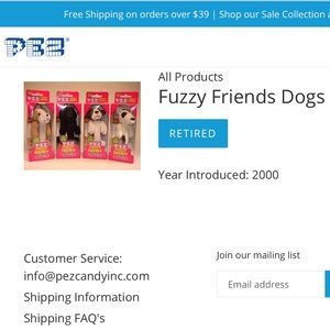 NEW! RETIRED! 2000 PEZ Cat & Dog, Brutus Bulldog